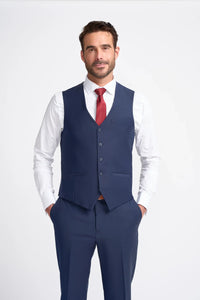 Bond - Men's Navy 3 Piece Tailored Fit Suit