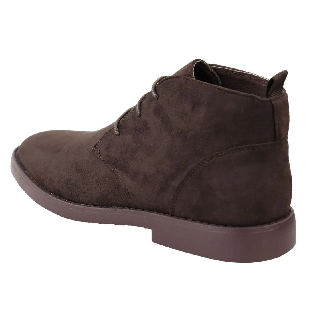 Mens's Chukka Desert Lace Up Brown Ankle Boots