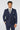 Mark - Men's Navy Blue 3 Piece Checked Tailored Fit Suit