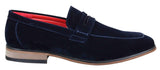 Fiorello 1807 - Mens Suede Faux Slip Onl Shoes Italian Design Classic Loafers