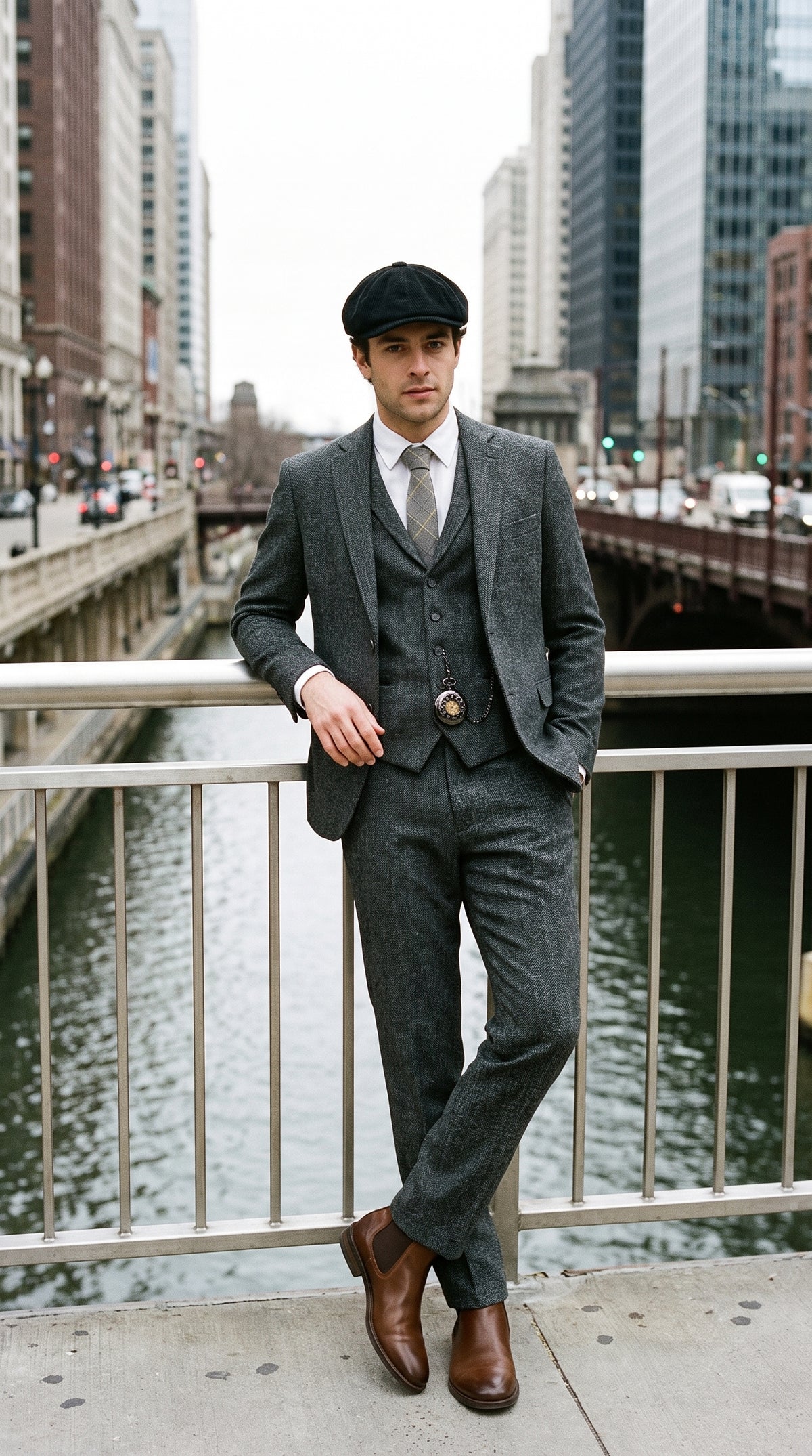 Look #235 styled with Мъжка бяла риза с дълъг ръкав и копчета от чист лен