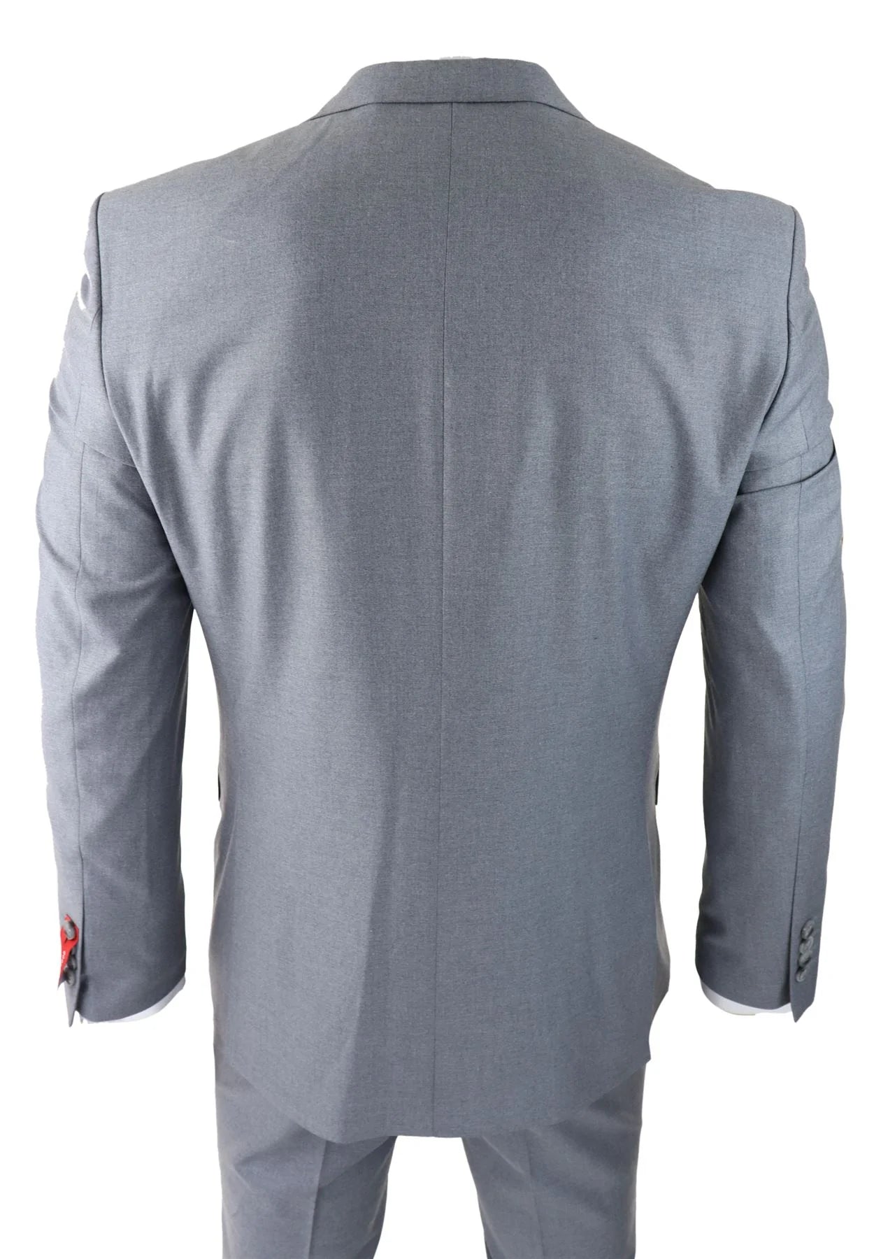 Mens Classic Grey 3 Piece Suit Slim Fit Vintage Retro Smart Formal Wedding