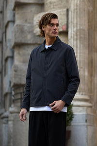 Мъжко черно водоустойчиво яке Harrington с яка