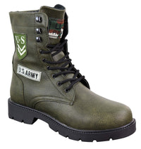Mens U.S. Army Style Ankle Boots