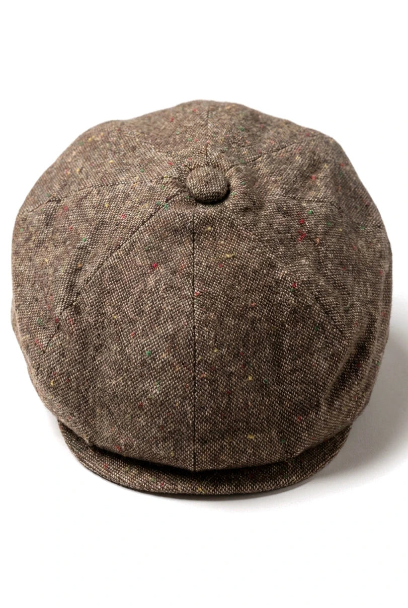 8-панелен Baker Boy Cap Shelby Hat Wool Tweed Classic Brown Raiser