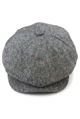8-панелен Baker Boy Cap Shelby Hat Wool Tweed Classic Grey Razor