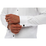 Men's Wing Collar Shirt Tuxedo White Double Cuff Dinner Classic