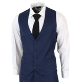 IM1 Men's Classic Charcoal Navy Tailored Fit 3-Piece Suit