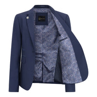 TPW-14 - Дамски костюм от 3 части, обикновен, тъмносин