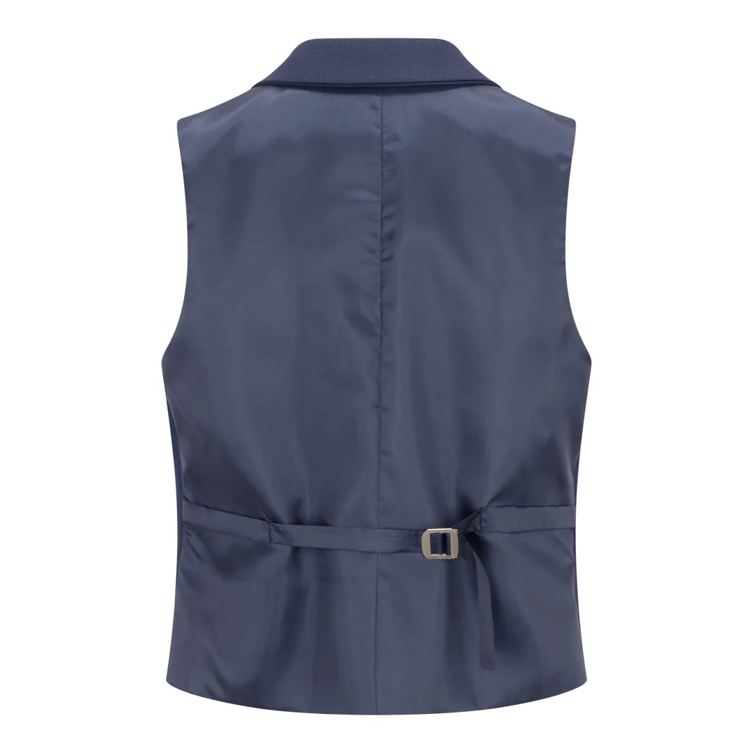 TPW-14 - Дамски костюм от 3 части, обикновен, тъмносин