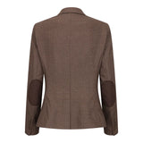 TPW50 - Дамски кафяв костюм от 3 части, кариран с принт „Принцът на Уелс“