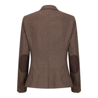 TPW50 - Дамски кафяв костюм от 3 части, кариран с принт „Принцът на Уелс“