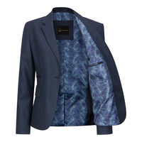 TPW52 - Дамски костюм от 3 части с тъмносини карета, принц на Уелс