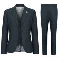 TPW53 - Дамски зелен костюм от 3 части, кариран с принц на Уелс