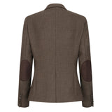 TPW-AK-06 - Дамски кафяв костюм от 3 части с рилен мотив от туид