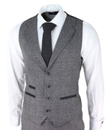 Men's Grey Glen Check 3 Piece Suit