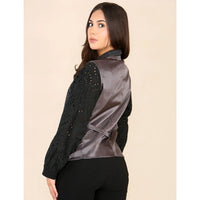 Дамски туид каре Елек Сиво