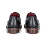 Albert - Мъжки черни кожени туидови обувки броги