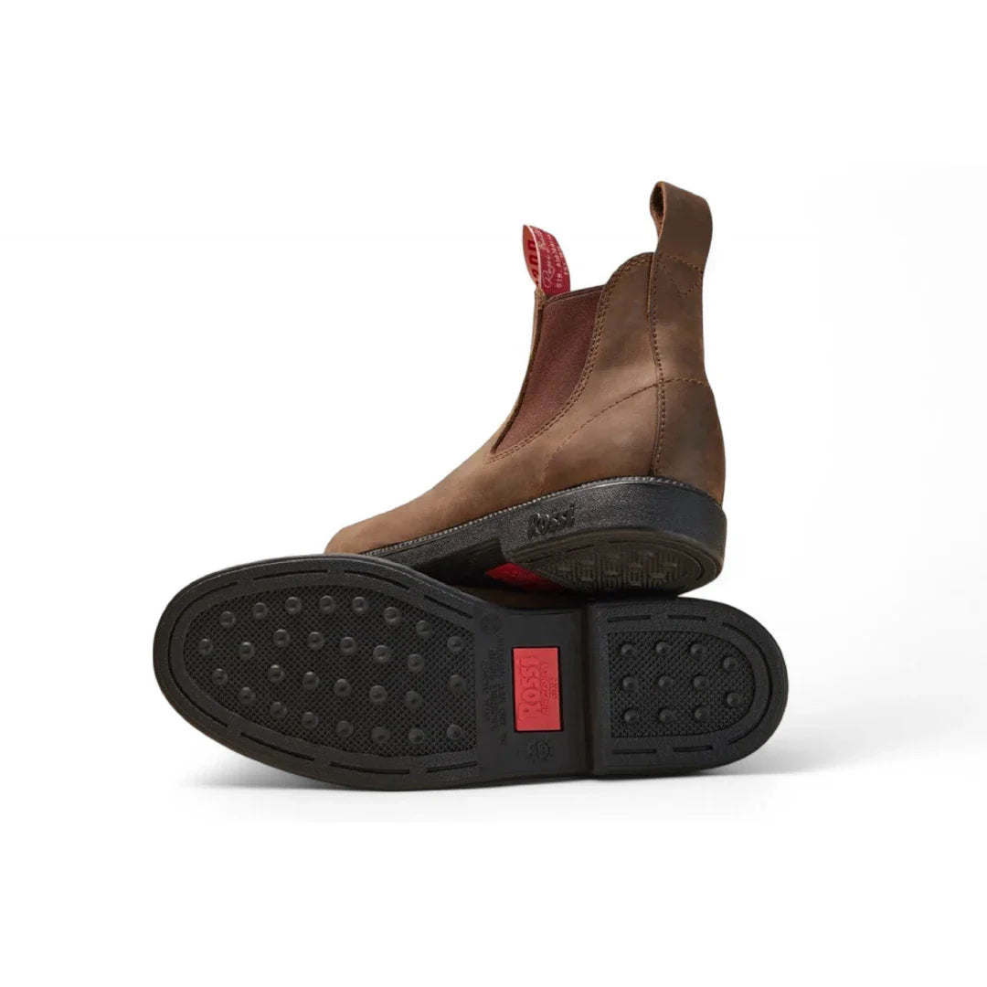 Booma 607 - Рустикални кафяви кожени ботуши Челси