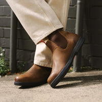 Booma 607 - Кафяви кожени ботуши Челси в кафяво