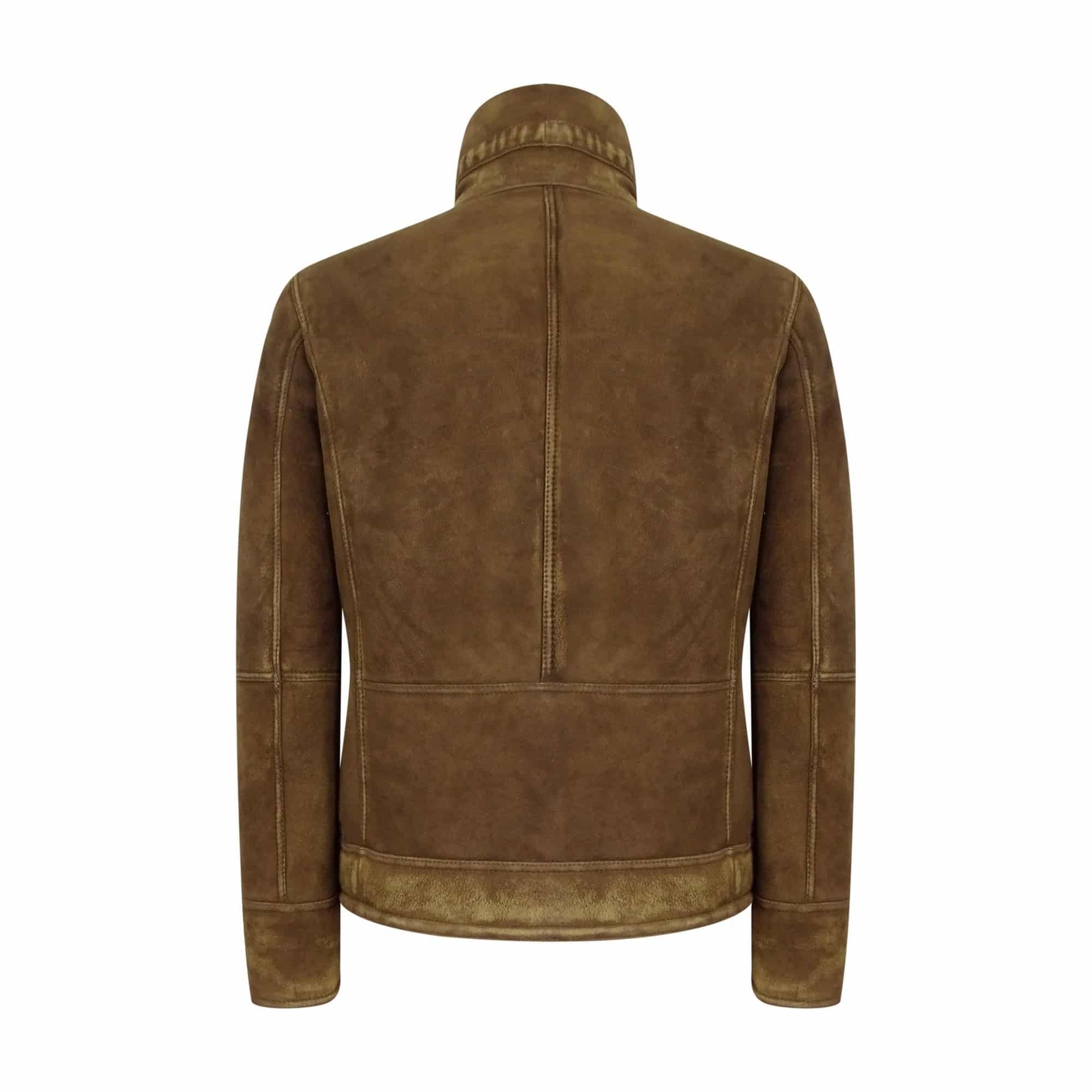 Men's Tan-Brown Shearling Sheepskin Jacket