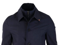 Mens Brando Navy Overcoat