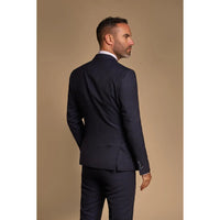 Caridi - Men's Navy Blue Double Breasted Blazer