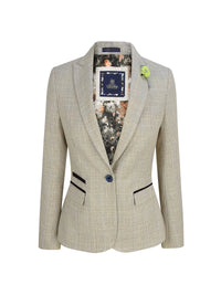 Ladies Tweed Cream Blazer