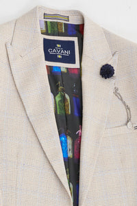 Мъжки кремав сватбен костюм от 3 части - Cavani Caridi