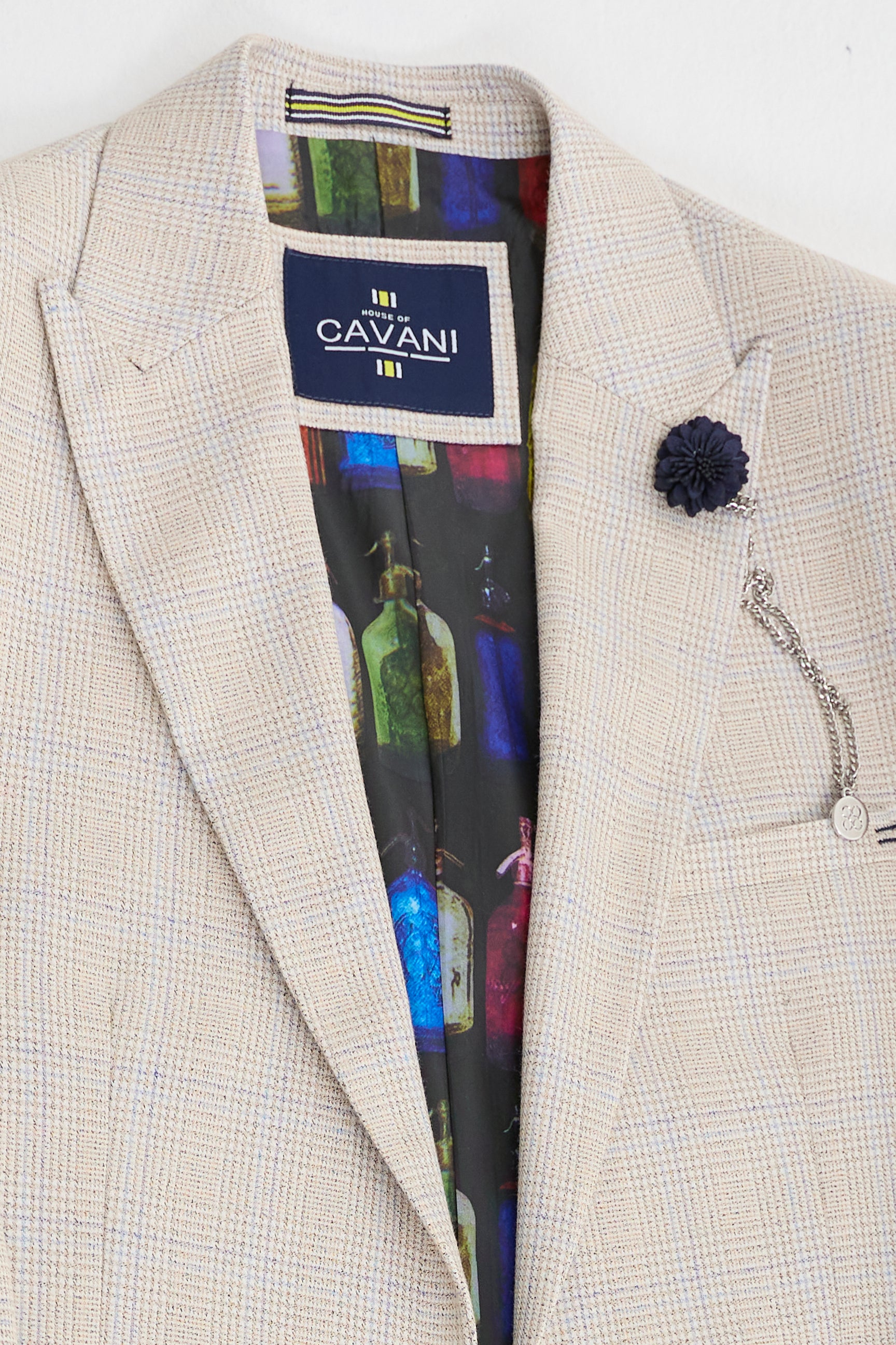 Мъжки кремав сватбен костюм от 3 части - Cavani Caridi