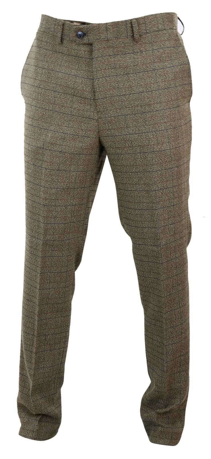 Mens Oak Brown Tweed Trousers