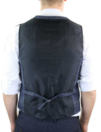 Cavani Miles - Men's Blue Tweed Check Waistcoat