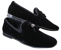 Elong dd0019 - Mens Velvet Slip On Suede Tassle Driving Shoes Loafers Smart Casual Wine Navy