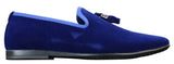 Elong dd0019 - Mens Velvet Slip On Suede Tassle Driving Shoes Loafers Smart Casual Wine Navy