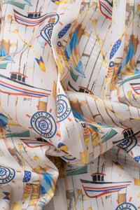 Мъжки бежов тъмносин кариран костюм