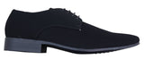 Mens Black Nubuck PU Suede Shoes