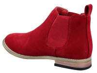 Mens Italian Suede Slip On Ankle Boots Smart Casual Desert Chelsea Dealer