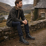 Glasgow GTX C3 - Мъжки черни водоустойчиви кожени боти до глезена