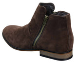 Mens Italian Suede Slip On Zip Ankle Boots Smart Casual Desert Chelsea Dealer