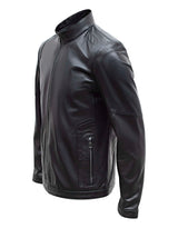 Happy Gentleman B102 - Real Leather Tailored Fit Mens Black Biker Jacket