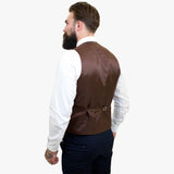 Happy Gentleman ELEGANTE Wool 3 Piece Suit with a Contrasting Brown Waistcoat