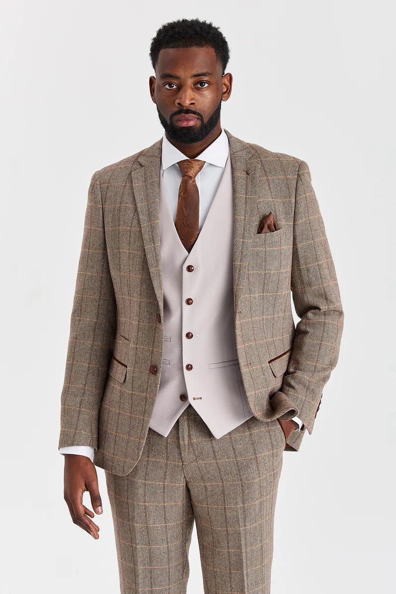 Костюм от туид Harris Brown с камъни Mayfair Елек