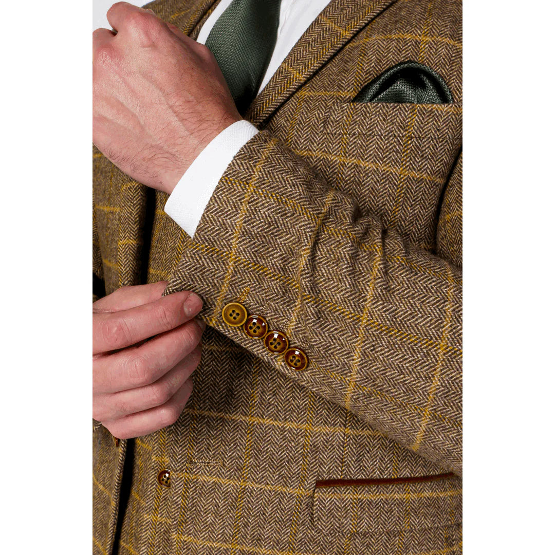 Harris - Men's Brown Tweed Blazer