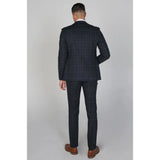 Harvey - Men's Navy Check Blazer
