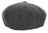 Mens Tweed Check Peaky Blinders Cap
