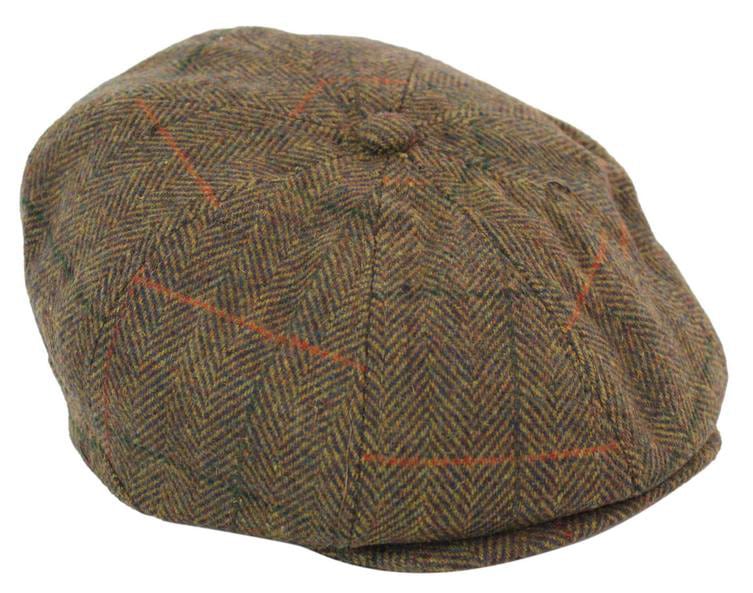 Men's Tweed 8 Panel Newsboy Hat