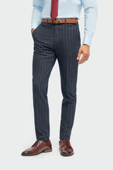 Мъжки костюм от 3 части, тъмносин, класически, винтидж, ретро, 20-те години на миналия век, с прилепнала кройка, сватбен