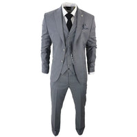 James Men's 3-Piece Grey Classic Fit Suit