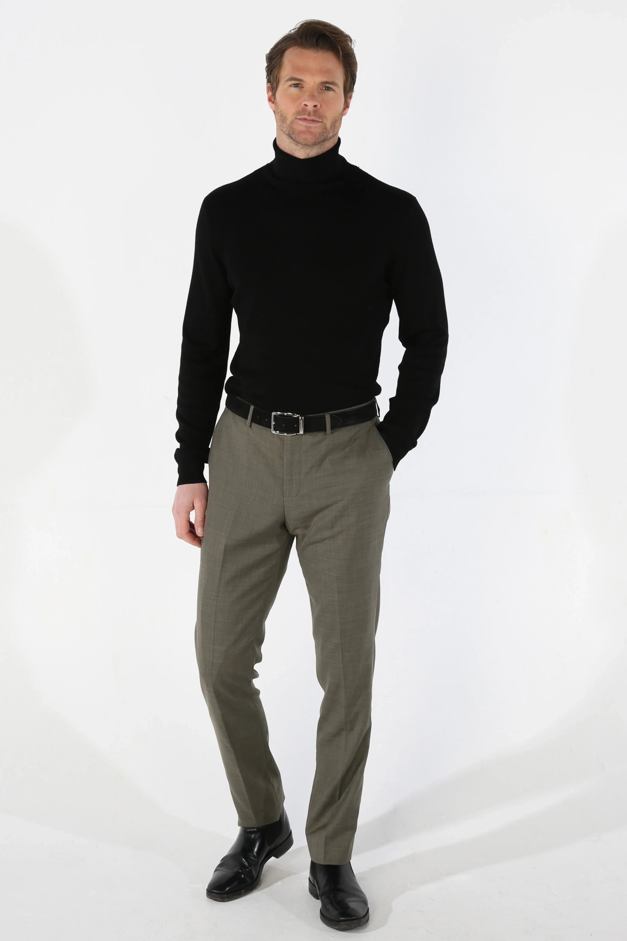 Kurt - Men's 2 Piece Sage Green Double Breasted Suit