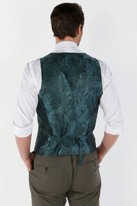 Kurt - Men's Sage Tailored Fit Waistcoat